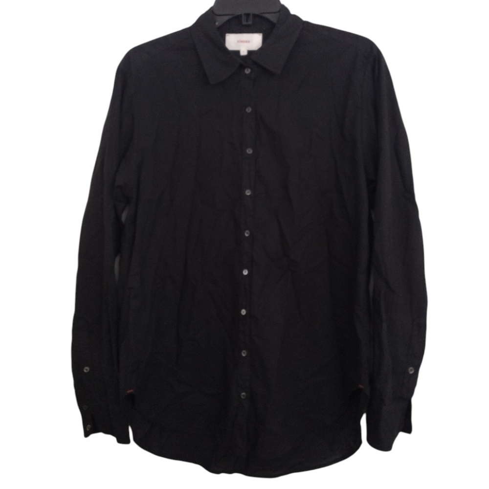 Xirena Black 100% Cotton Button Down Shirt Size XS